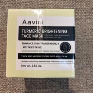 Aavini Turmeric Brightening Face Mask Women 3.52oz Yellow Niacinamide New
